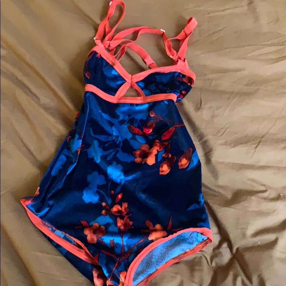 Gorgeous print velour bodysuit